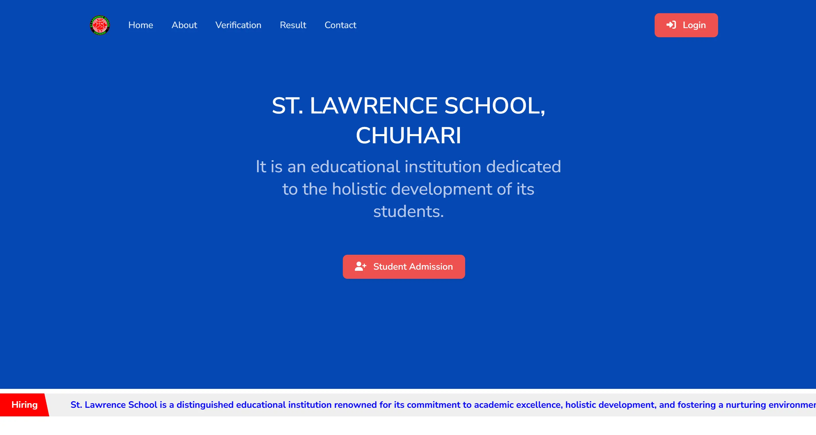 St. Lawrence School Chuhari Project